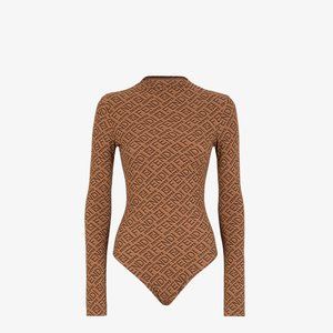 FENDI x SKIMS Mock Neck Long Sleeve Bodysuit